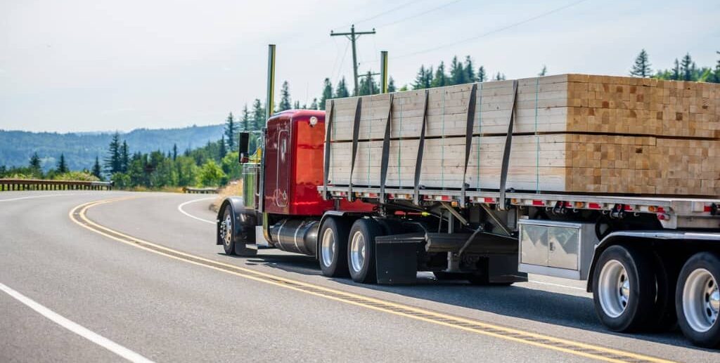 flatbed trailer for heavy or oversized load