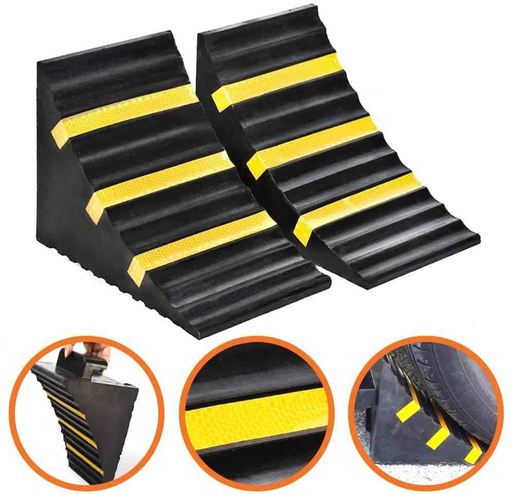 Genubi Industry 2-Pack Heavy Duty Wheel Chocks